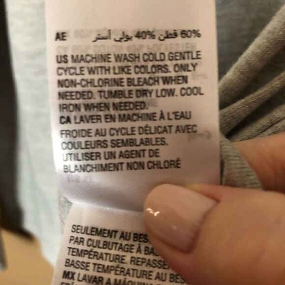 AND NOW THIS (By Macy’s) - NWT - M Sz M Long-Sleeved Pocket Tee in Ash Gray - Picture 7 of 11